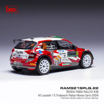 Samochody i motocykle model 1/18 Škoda Fabia Rally2 2024 N.38 M. Locatelli - Rally Monte Carlo