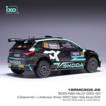 Samochody i motocykle model 1/18 IXO Škoda Fabia Rally2, WRC, Safari Rallye Kenia, 2024, #22,