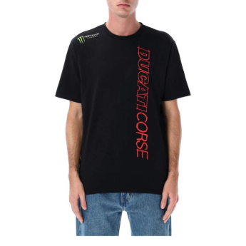 Ducati Corse koszulka męska Monster Energy logo black 2026