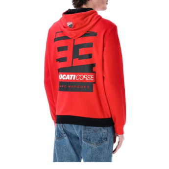 Marc Marquez męska bluza z kapturem logo 93 black-red 2026