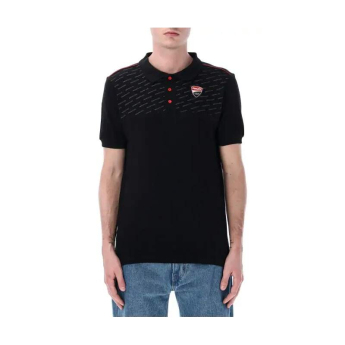 Ducati Corse męska koszulka polo logo elegant black 2026
