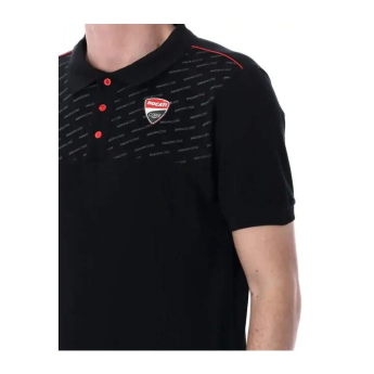Ducati Corse męska koszulka polo logo elegant black 2026