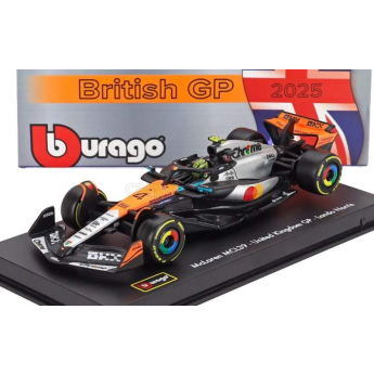 Model McLaren F1 MCL39 BBurago #4 Lando Norris Silverstone 2025 1:43 Signature