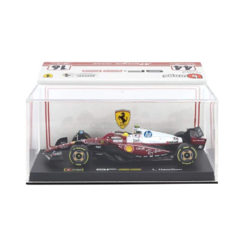 Samochody i motocykle model 1/43 Scuderia Ferrari SF-25 BBurago #44 Lewis Hamilton Monza 2025 Signature