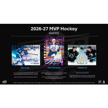 NHL produkty karty hokejowe NHL 2026-27 Upper Deck MVP Hockey Gravity Box