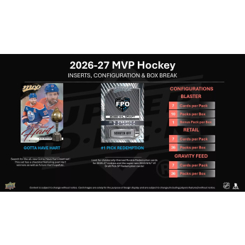 NHL produkty karty hokejowe NHL 2026-27 Upper Deck MVP Hockey Gravity Box