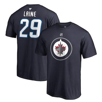 Winnipeg Jets koszulka męska black #29 Patrik Laine Stack Logo Name & Number