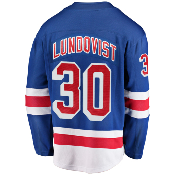 New York Rangers hokejowa koszulka meczowa blue #30 Henrik Lundqvist Breakaway Alternate Jersey