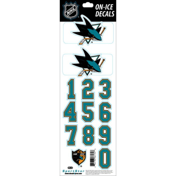 San Jose Sharks naklejki na kask Decals