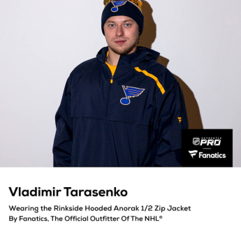 St. Louis Blues męska kurtka z kapturem Authentic Pro Rinkside Anorak 1/4-Zip