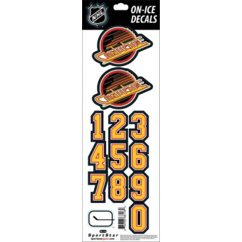 Vancouver Canucks naklejki na kask decals retro