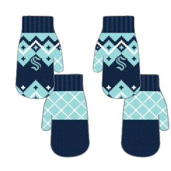 Seattle Kraken rękawice dziecięce Fleece Lined Patchwork