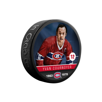 Montreal Canadiens krążek Yvan Cournoyer #19 Souvenir Collector Hockey Puck