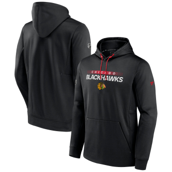 Chicago Blackhawks męska bluza z kapturem RINK Performance Black-Athletic Red