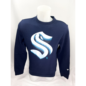 Seattle Kraken bluza męska Chrome Graphic Crew Sweatshirt Maritime Blue