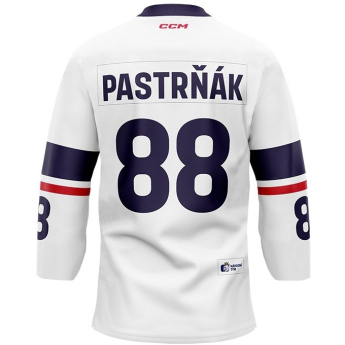 Reprezentacje hokejowe hokejowa koszulka meczowa Czech Republic  2023/2024 CCM Fandres replica - white David Pastrňák #88