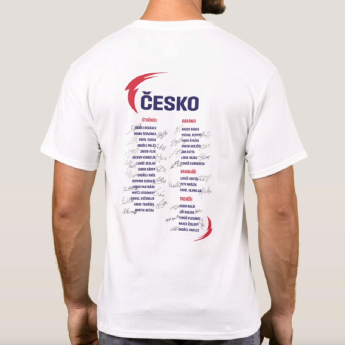 Reprezentacje hokejowe koszulka męska HOŠI DĚKUJEM Ice Hockey World Championship Czechia MS 2024 White
