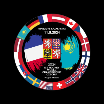 Reprezentacje hokejowe krążek Ice Hockey World Championship Czechia MS 2024 Dueling 11.5.2024 France vs. Kazakhstan