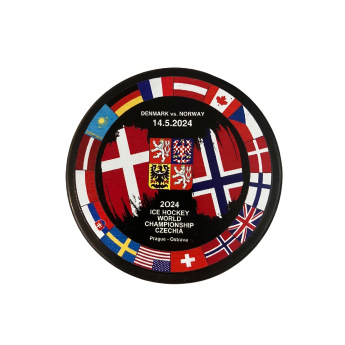 Reprezentacje hokejowe krążek Ice Hockey World Championship Czechia MS 2024 Dueling 14.5.2024 Denmark vs. Norway