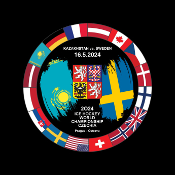 Reprezentacje hokejowe krążek Ice Hockey World Championship Czechia MS 2024 Dueling 16.5.2024 Kazakhstan vs. Sweden
