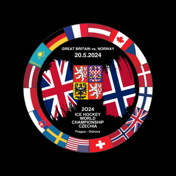 Reprezentacje hokejowe krążek Ice Hockey World Championship Czechia MS 2024 Dueling 20.5.2024 Great Britain vs. Norway