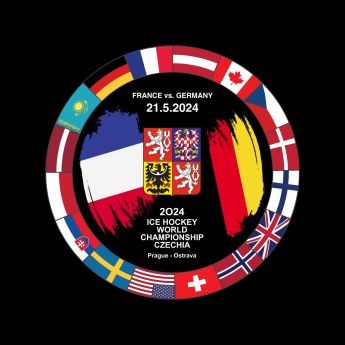 Reprezentacje hokejowe krążek Ice Hockey World Championship Czechia MS 2024 Dueling 21.5.2024 France vs. Germany
