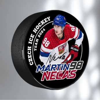Reprezentacje hokejowe krążek Martin Nečas #98 Ice Hockey World Championship Czechia MS 2024