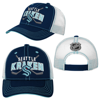 Seattle Kraken dziecięca czapka baseballowa Lockup Meshback Adjustable