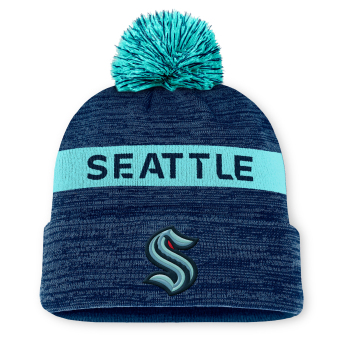 Seattle Kraken czapka zimowa Authentic Pro Rink Beanie Cuff With POM