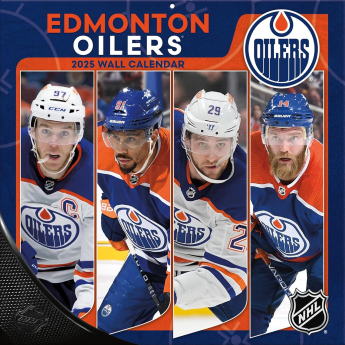 Edmonton Oilers kalendarz 2025 Wall Calendar