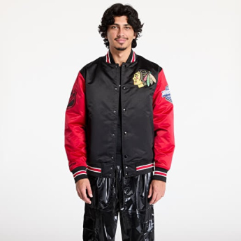 Chicago Blackhawks kurtka męska Primetime Heavyweight Satin Jacket Current Logo