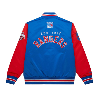 New York Rangers kurtka męska Primetime Heavyweight Satin Jacket Current Logo