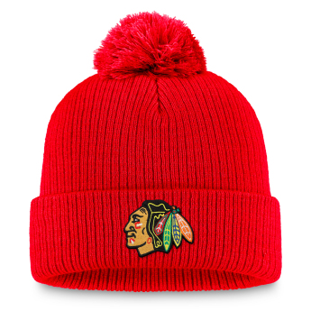 Chicago Blackhawks czapka zimowa A/CAP Beanie Cuff Pom