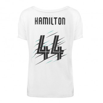 Mercedes AMG Petronas koszulka damska Hamilton 44 white F1 2018