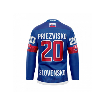 Reprezentacje hokejowe hokejowa koszulka meczowa Slovakia Juraj Slafkovský #20 CCM Hockey fan blue