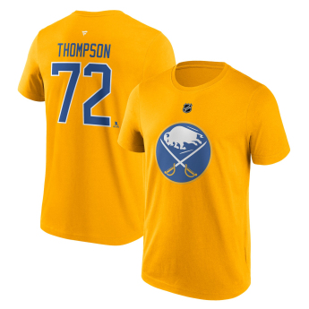 Buffalo Sabres koszulka męska Tage Thompson #72 Stack Logo Name & Number yellow