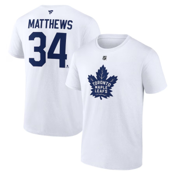 Toronto Maple Leafs koszulka męska Auston Matthews #34 Fanatics Authentic Stack Name & Number T-Shirt - White