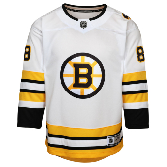 Boston Bruins dziecięca koszulka meczowa David Pastrnak Premier White