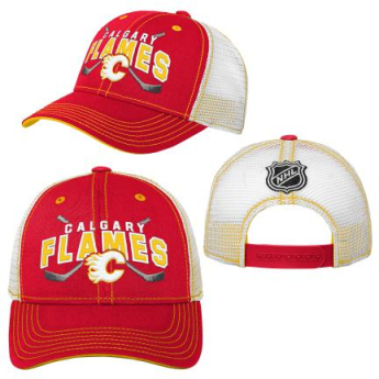 Calgary Flames dziecięca czapka baseballowa Lockup Meshback Adj.