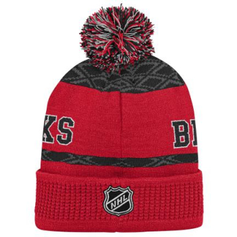 Chicago Blackhawks czapka zimowa dziecięca Puck Pattern Cuffed Pom