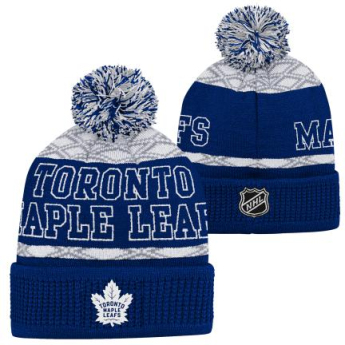 Toronto Maple Leafs czapka zimowa dziecięca Puck Pattern Cuffed Pom