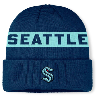 Seattle Kraken czapka zimowa Authentic Pro A/Cap Cuffed inscription