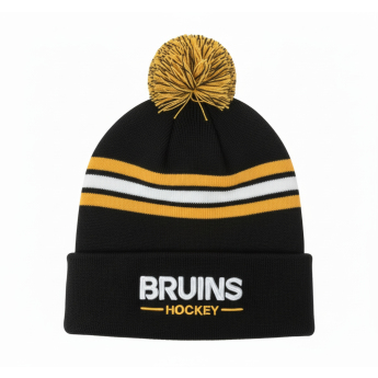 Boston Bruins czapka zimowa damska Authentic Pro W/Cap Cuffed Pom Beanie