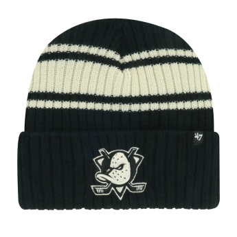 Anaheim Ducks czapka zimowa Harbor Stripe 47 Cuff Knit Black