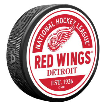 Detroit Red Wings krążek Block Textured Puck