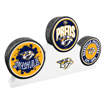 Nashville Predators krążek 3 Puck Podium Set