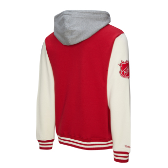 Detroit Red Wings męska bluza z kapturem Courtside Fleece Button Front Vintage Logo
