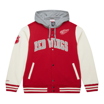 Detroit Red Wings męska bluza z kapturem Courtside Fleece Button Front Vintage Logo