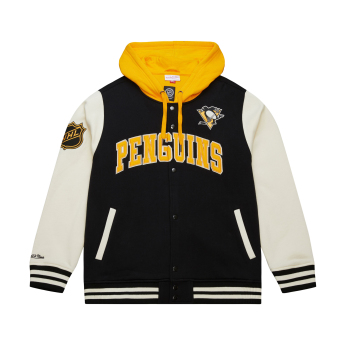Pittsburgh Penguins męska bluza z kapturem Courtside Fleece Button Front Current Logo