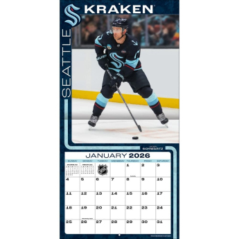 Seattle Kraken kalendarz 2026 Wall